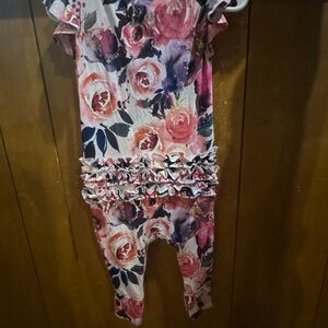 Posh Peanut Floral Bodysuit - Pink and Purple